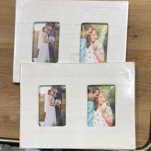 Classic White Double Picture Frame Set
